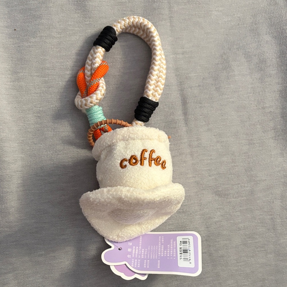 Plush Coffee Cup. Decorative Accessories Handbag, Purse and Backpack.